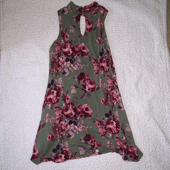 green rose print dress - Picture 2 of 4